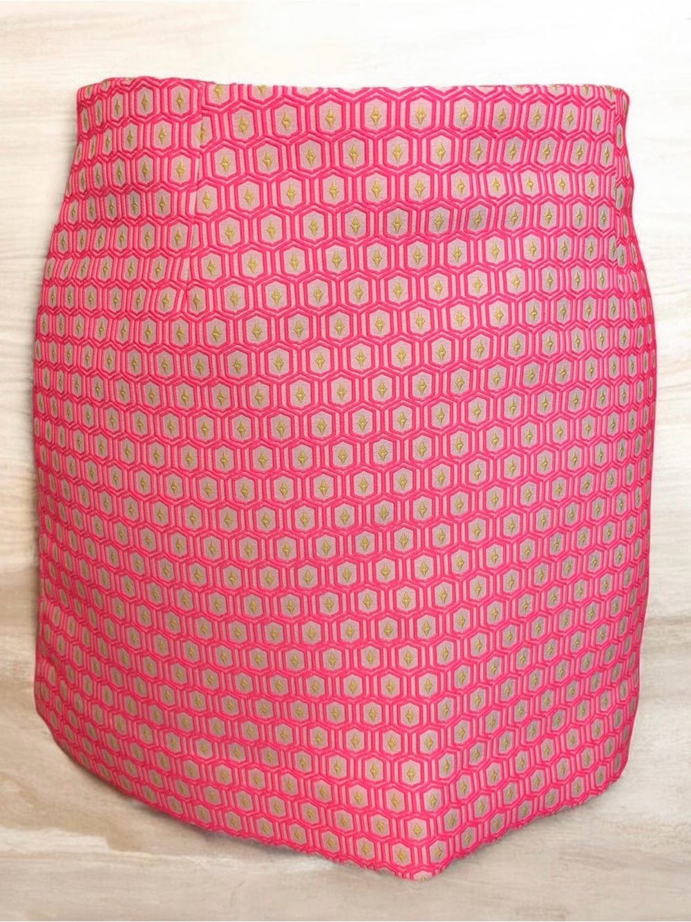 Lilly Pulitzer Pink and Gold Honeycomb Mini Skirt